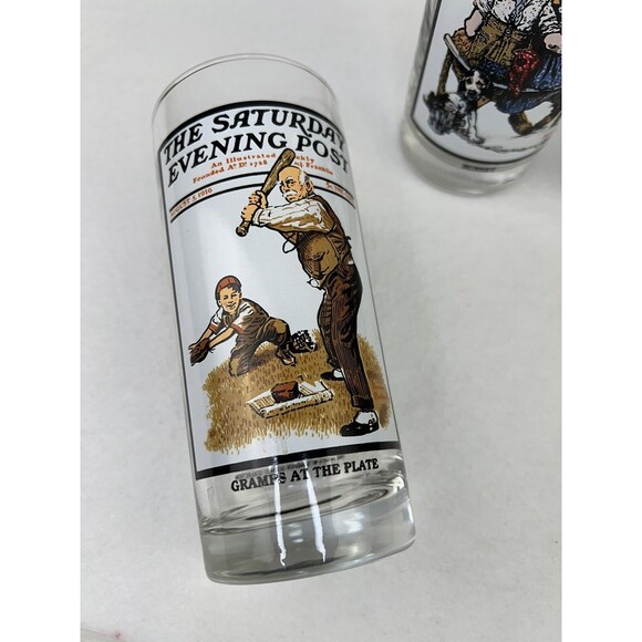 Arby's Summer Scenes Collection Saturday Evening Post Drinking Glass Set 1987 - Picture 3 of 11